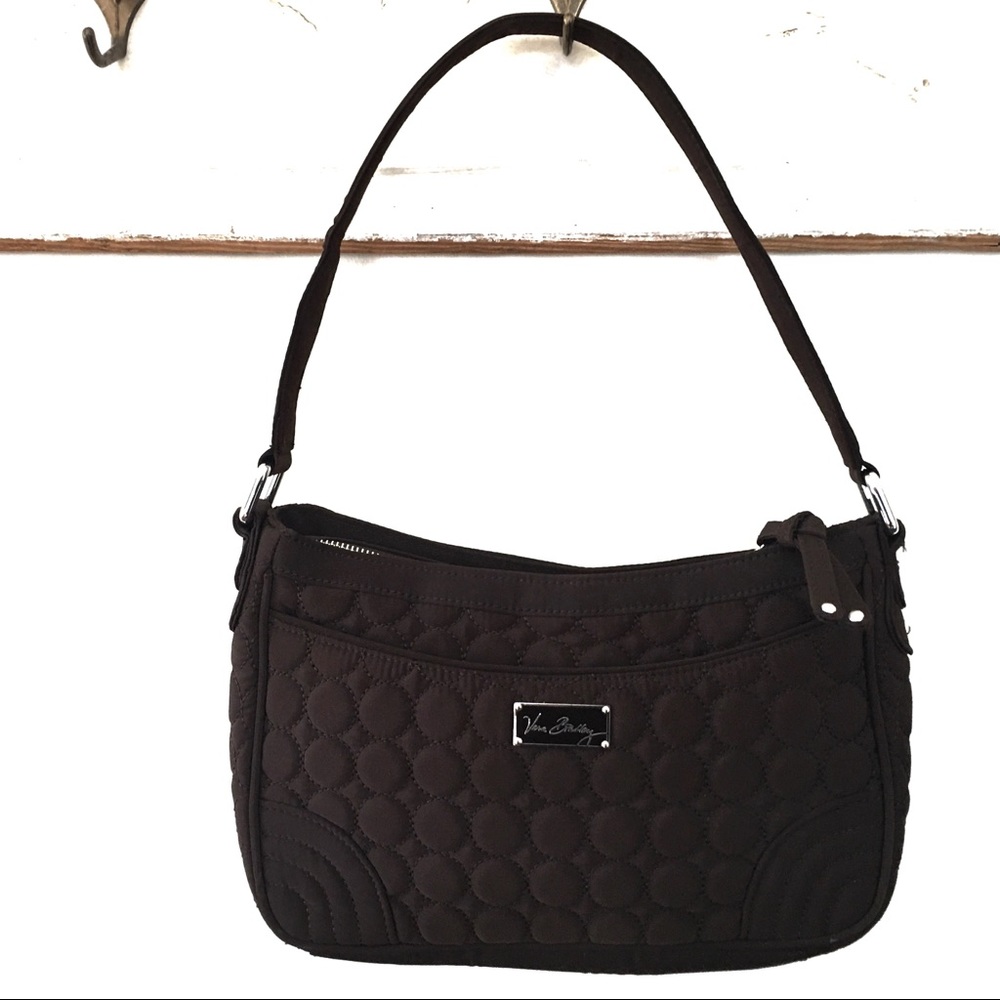 Vera Bradley Brown Quilted  Shoulder Bag Baroque
